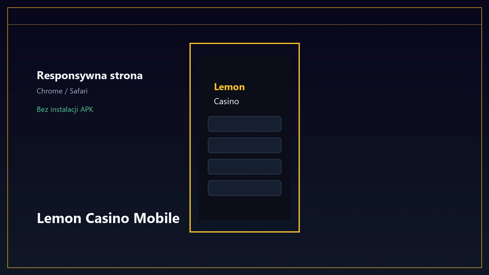 Lemon Casino wersja mobilna na telefon