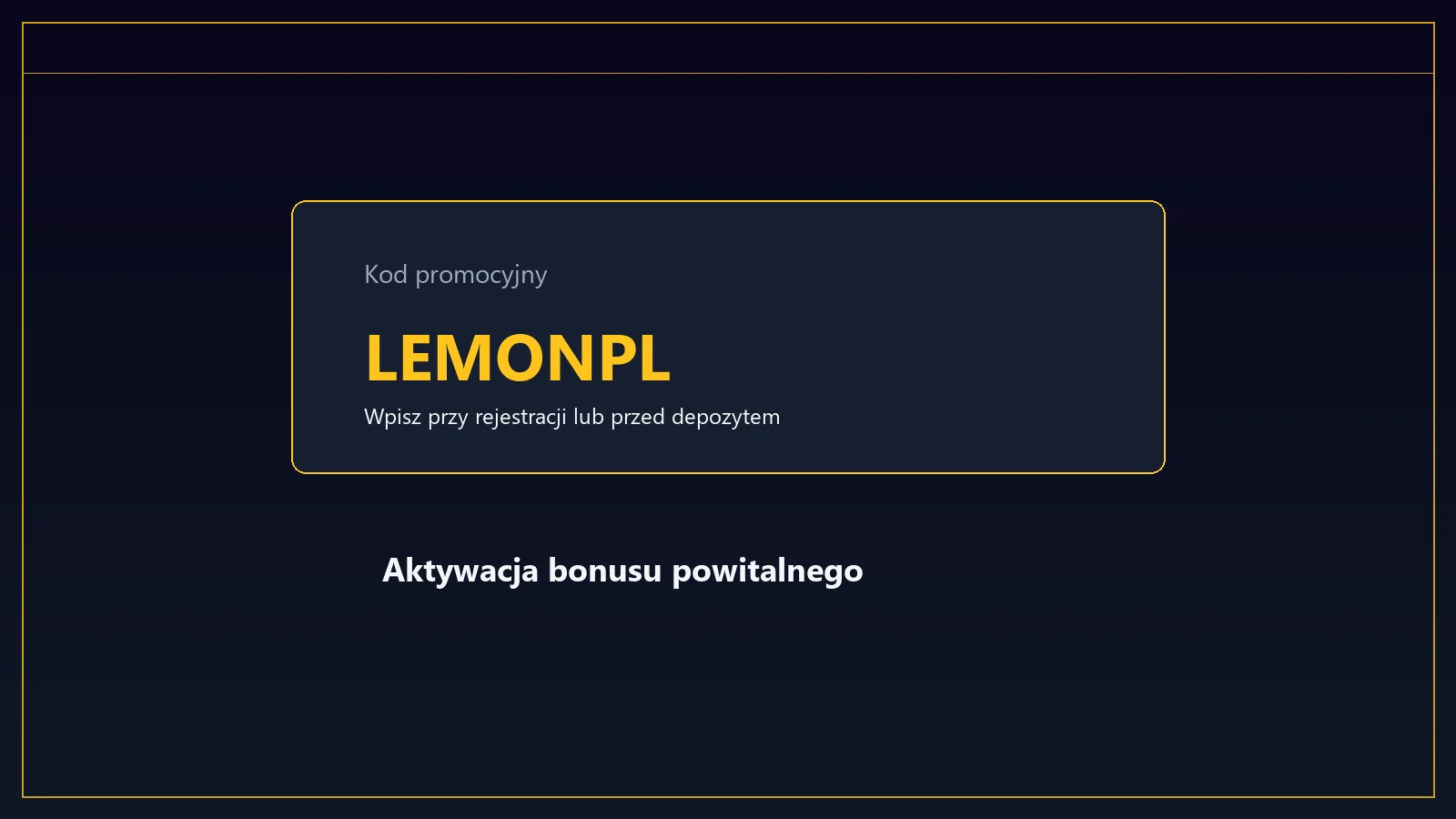 Lemon Casino kod promocyjny LEMONPL
